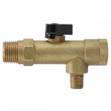 Rutulinis vožtuvas + filtras 1/2" ir 1/4"
