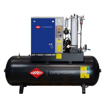 Sraigtinis kompresorius APS 7 Basic i-Combi Dry 10 bar 7.5 AG/5.5 kW 780 l/min 500 l su adsorbciniu filtravimo rinkiniu OFAG4