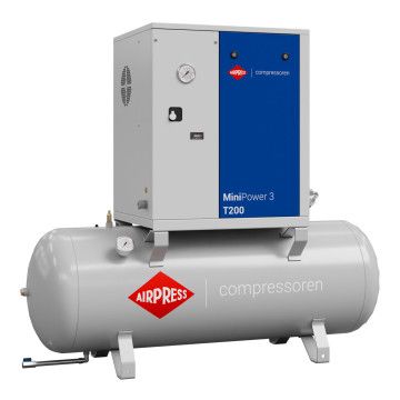 Sraigtinis kompresorius MiniPower 3 T200 | 3.0 AG / 2.2 kW | 325 L/min | 200 L