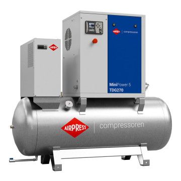 Sraigtinis oro kompresorius MiniPower 5 TDG270 | 5,5 AG / 4,0 kW | 485 l/min | 270 l