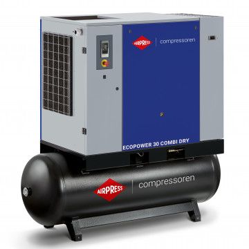 Sraigtinis kompresorius EcoPower 30B Combi Dry 10 bar 30 AG/22 kW 3216 l/min 500 l