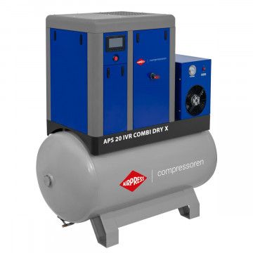 Screw Compressor APS 20 IVR Combi Dry X 10 bar 20 AG/15 kW 410-2000 l/min 500 l
