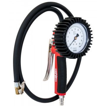 Profesionalus pompavimo pistoletas su manometru ir 1 m žarna