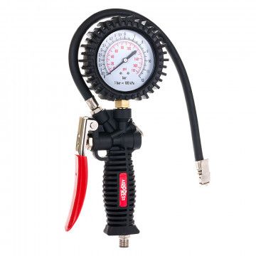 Profesionalus pompinimo pistoletas su šoniniu manometru 12 bar