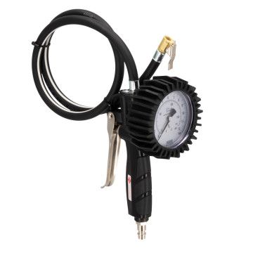 Pripūtimo pistoletas su manometru 12 bar, 90 cm žarna