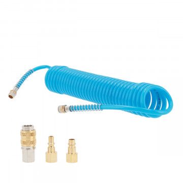 Pneumatinė spiralinė žarna PU sustiprinta 5 m fi 8 x 5 mm 1/4" 10 bar