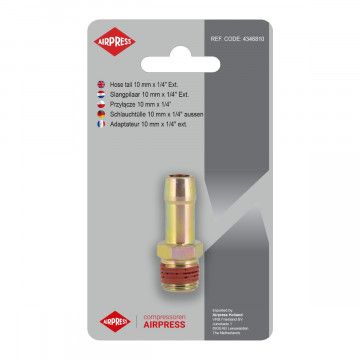 Prijungimas žarnai 10 mm x 1/4" GZ