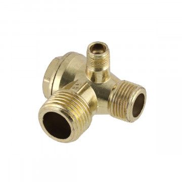 Atbulinis vožtuvas kompresoriui 1/2" x 3/8" x 1/8" (modeliams 24l, 50l, 100l)