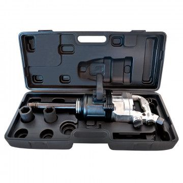 Pneumatinis smūginis raktas 1" 2500 Nm, 4500 aps./min, 6 bar +/- 800 l/min + 2 smūginės antgalės – rinkinys