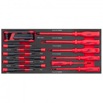 1000 V elektrinių atsuktuvų ir HEX raktų rinkinys