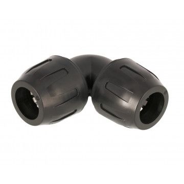 90° kampo jungtis vamzdžiams, fi 32 mm, polimerinis