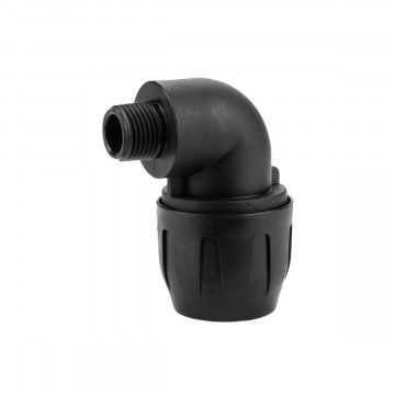 Vamzdžių jungtis 90° 25 mm x 3/4" polimerinė