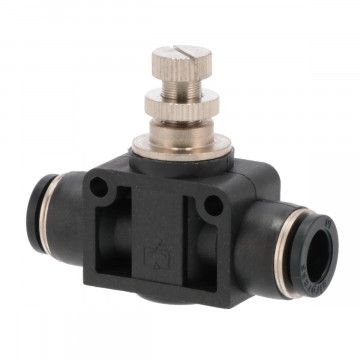 Įspaudžiama jungtis 10 × 10 mm su srauto reguliavimo varžtu