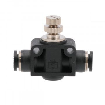 Įspaudžiama jungtis 8 × 8 mm su srauto reguliavimo varžtu