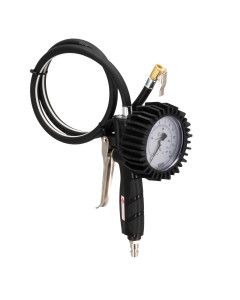 Pripūtimo pistoletas su manometru 12 bar, 90 cm žarna